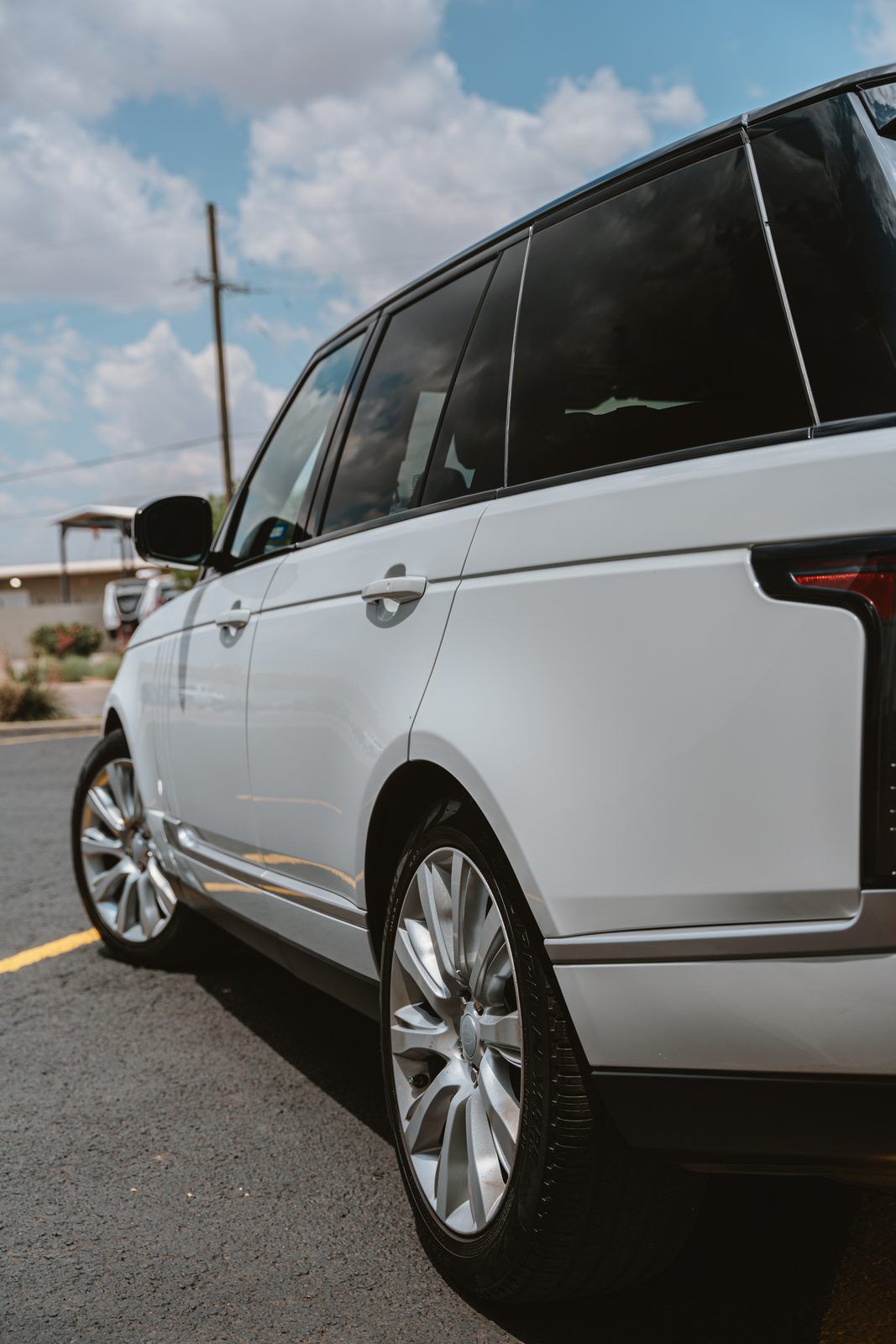 Range Rover after hail repair in Lubbock TX